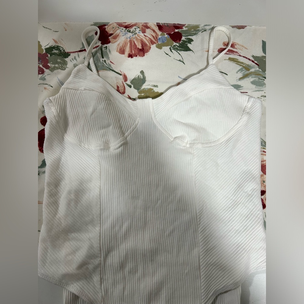White corset style bodysuit